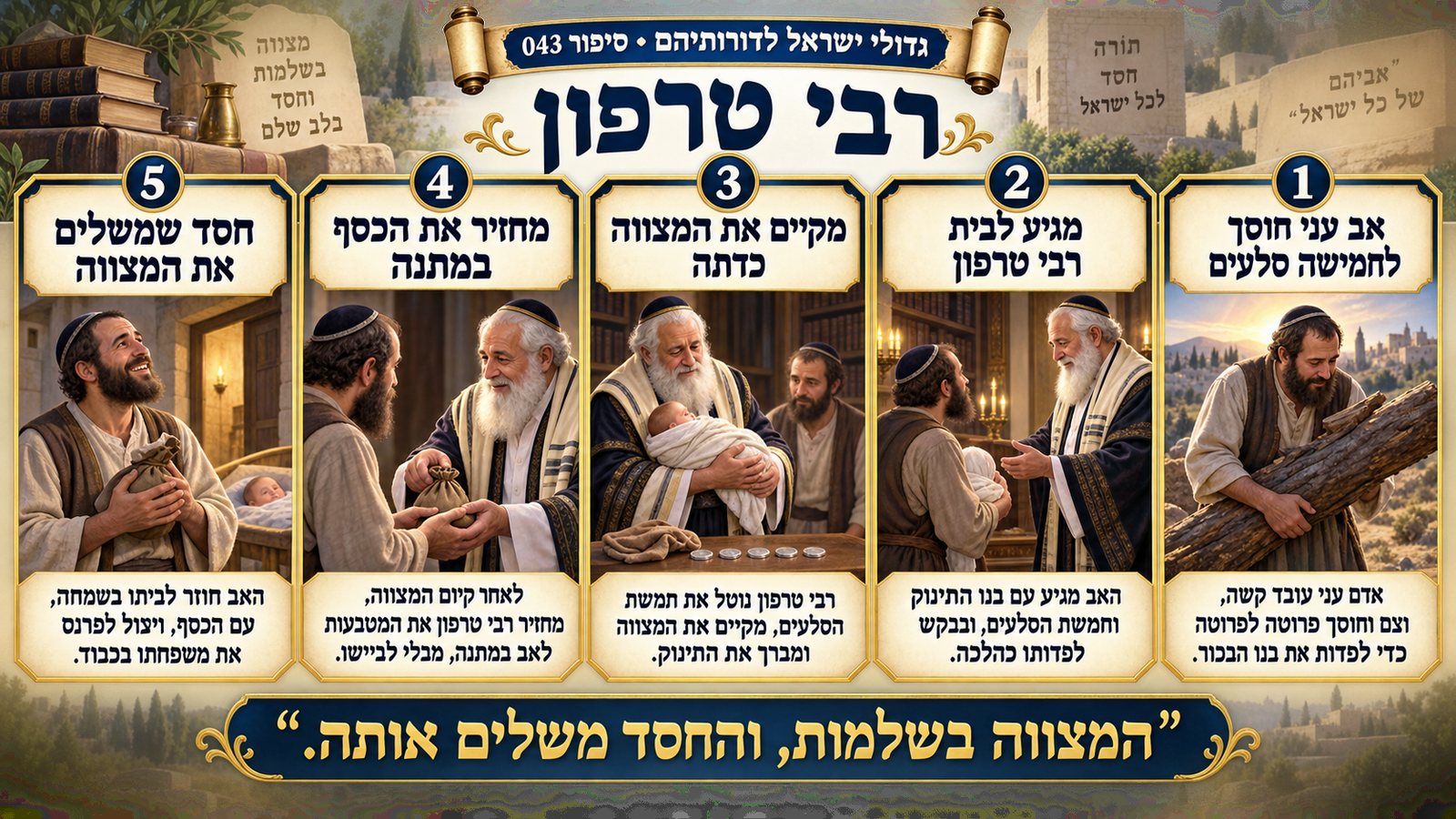 תמונת סיכום — רבי טרפון: רבי טרפון